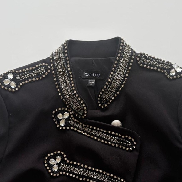 Bebe Early 2000’s Military Style Jacket in Black - Picture 4 of 8
